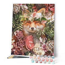 Cargar imagen en el visor de la galería, Pintar por números | Pequeño pájaro entre flores | Novedades Flores Animales Zorros Avanzado | FiguredArt