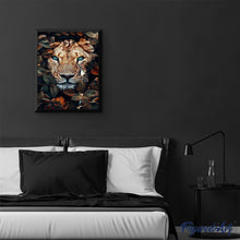 Cargar imagen en el visor de la galería, Pintar por números | Pantera y follaje | Novedades Flores Animales Pantera Avanzado | FiguredArt