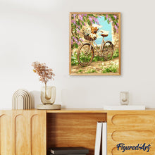 Cargar imagen en el visor de la galería, Pintar Por Números - Flores Y Bicicletas 1 - Figuredart - Flores Paisajes