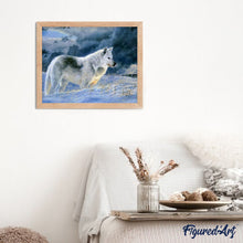 Cargar imagen en el visor de la galería, Pintar Por Números - Lobo Solitario De La Nieva - Figuredart - Animales Lobos
