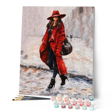 Cargar imagen en el visor de la galería, Pintar Por Números - Chaqueta Roja - Figuredart - Romanticismo