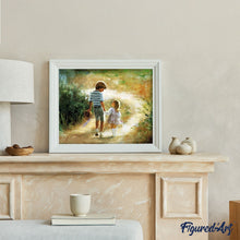 Cargar imagen en el visor de la galería, Pintar Por Números - Hermano Y Hermana En La Mano - Figuredart - Romanticismo