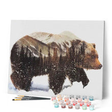 Cargar imagen en el visor de la galería, Pintar Por Números - Oso De La Nieve - Figuredart - Animales Osos