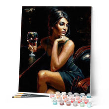 Cargar imagen en el visor de la galería, Pintar Por Números - Chica De Estilo De América Del Sur - Figuredart - Romanticismo
