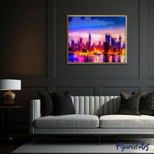 Cargar imagen en el visor de la galería, Pintar Por Números - Paisaje Nocturno - Figuredart - Ciudades