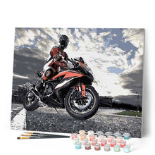 Cargar imagen en el visor de la galería, Pintar Por Números - Motocicleta Chico - Figuredart - Motos Y Coches