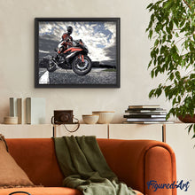 Cargar imagen en el visor de la galería, Pintar Por Números - Motocicleta Chico - Figuredart - Motos Y Coches