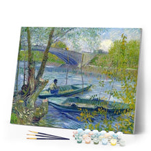 Cargar imagen en el visor de la galería, Pintar Por Números - Los Pescadores - Figuredart - Barcos Paisajes
