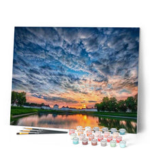Cargar imagen en el visor de la galería, Pintar Por Números - La Puesta De Sol En El Lago - Figuredart - Paisajes