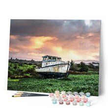 Cargar imagen en el visor de la galería, Pintar Por Números - Barco Anochecer - Figuredart - Barcos