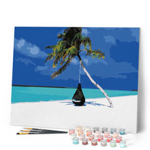 Cargar imagen en el visor de la galería, Pintar Por Números - Playa Océano Azul - Figuredart - Paisajes