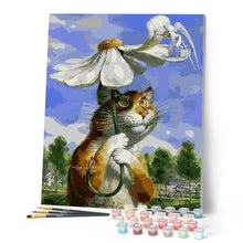 Cargar imagen en el visor de la galería, Pintar Por Números - Margarita El Gato - Figuredart - Animales Flores Gatos