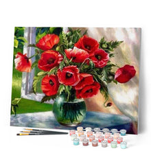 Cargar imagen en el visor de la galería, Pintar Por Números - Jarrón Alféizar - Figuredart - Flores