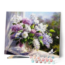 Cargar imagen en el visor de la galería, Pintar Por Números - Florero Púrpura - Figuredart - Flores