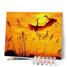 Cargar imagen en el visor de la galería, Pintar Por Números - La Puesta Del Sol De La Grúa - Figuredart - Animales Paisajes