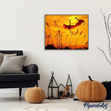 Cargar imagen en el visor de la galería, Pintar Por Números - La Puesta Del Sol De La Grúa - Figuredart - Animales Paisajes