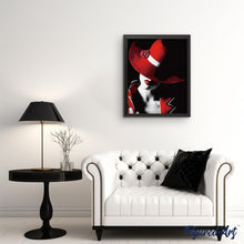 Cargar imagen en el visor de la galería, Pintar Por Números - Chica De Sombrero Rojo - Figuredart - Retrato