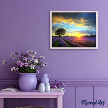 Cargar imagen en el visor de la galería, Pintar Por Números - Campo De Lavando Y Puesta De Sol - Figuredart - Paisajes