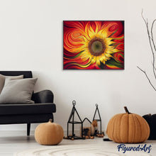 Cargar imagen en el visor de la galería, Pintar Por Números - Girasol Rojo - Figuredart - Flores