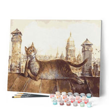 Cargar imagen en el visor de la galería, Pintar Por Números - Gato En Edificio - Figuredart - Animales Gatos