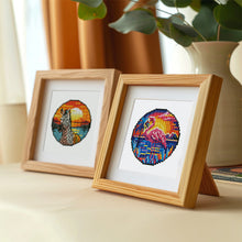 Cargar imagen en el visor de la galería, Mini Diamond Painting 15x20cm (4 piezas) - Aves Tropicales y Atardecer