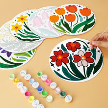 Cargar imagen en el visor de la galería, Mini Serie Pintar por Números - discos de Ø20cm (6 piezas) - Colección Bloom