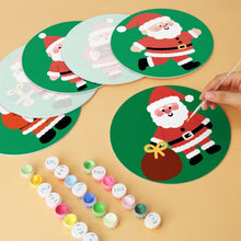 Cargar imagen en el visor de la galería, Mini Serie Pintar por Números - discos de Ø20cm (6 piezas) - Momentos de Santa Claus