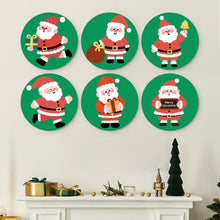 Cargar imagen en el visor de la galería, Mini Serie Pintar por Números - discos de Ø20cm (6 piezas) - Momentos de Santa Claus