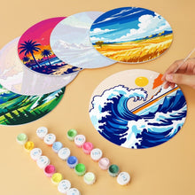 Cargar imagen en el visor de la galería, Mini Serie Pintar por Números - discos de Ø20cm (6 piezas) - Maravillas de la naturaleza