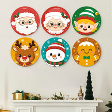 Cargar imagen en el visor de la galería, Mini Serie Pintar por Números - discos de Ø20cm (6 piezas) - Set de personajes festivos
