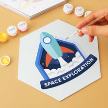 Cargar imagen en el visor de la galería, Mini Serie Pintar por Números - Hexágonos (6 piezas) - Icono de galaxia