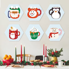 Cargar imagen en el visor de la galería, Mini Serie Pintar por Números - Hexágonos (6 piezas) - Tazas acogedoras de invierno