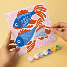 Cargar imagen en el visor de la galería, Mini Serie Pintar por Números 20x20cm (6 piezas) - Maravillas de azul profundo
