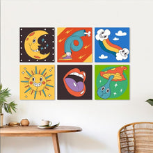 Cargar imagen en el visor de la galería, Mini Serie Pintar por Números 20x20cm (6 piezas) - Iconos pop retro