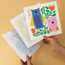 Cargar imagen en el visor de la galería, Mini Serie Pintar por Números 20x20cm (6 piezas) - Fauna pintada 1