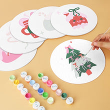 Cargar imagen en el visor de la galería, Mini Serie Pintar por Números - discos de Ø20cm (6 piezas) - Dulce Navidad