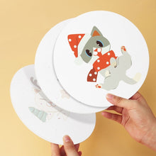 Cargar imagen en el visor de la galería, Mini Serie Pintar por Números - discos de Ø20cm (6 piezas) - Animalito festivo