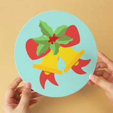 Cargar imagen en el visor de la galería, Mini Serie Pintar por Números - discos de Ø20cm (6 piezas) - Iconos navideños en menta