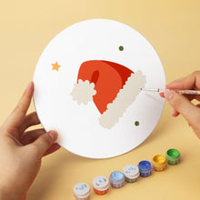 Cargar imagen en el visor de la galería, Mini Serie Pintar por Números - discos de Ø20cm (6 piezas) - Navidad escarlata
