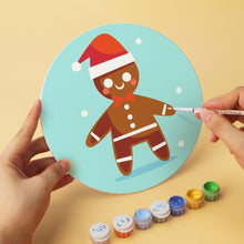 Cargar imagen en el visor de la galería, Mini Serie Pintar por Números - discos de Ø20cm (6 piezas) - Set festivo turquesa 2