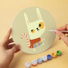 Cargar imagen en el visor de la galería, Mini Serie Pintar por Números - discos de Ø20cm (6 piezas) - Invierno en el bosque