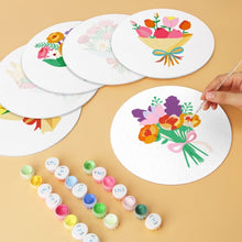 Cargar imagen en el visor de la galería, Mini Serie Pintar por Números - discos de Ø20cm (6 piezas) - Susurros florales