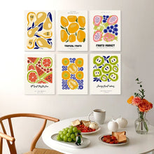 Cargar imagen en el visor de la galería, Mini Serie Pintar por Números 15x20cm (6 piezas) - Estampados frutales