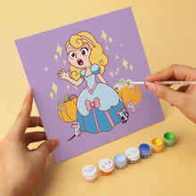 Cargar imagen en el visor de la galería, Mini Serie Pintar por Números 20x20cm (6 piezas) - Momentos de cuento de hadas