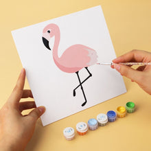 Cargar imagen en el visor de la galería, Mini Serie Pintar por Números 20x20cm (6 piezas) - Aves tropicales