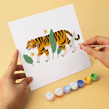 Cargar imagen en el visor de la galería, Mini Serie Pintar por Números 20x20cm (6 piezas) - Tigre de la jungla