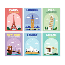 Cargar imagen en el visor de la galería, Mini Serie Pintar por Números 15x20cm (6 piezas) - Monumentos del mundo Figured'Art