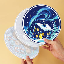 Cargar imagen en el visor de la galería, Mini Serie Pintar por Números - discos de Ø20cm (6 piezas) - Maravillas invernales
