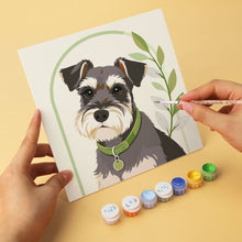 Cargar imagen en el visor de la galería, Mini Serie Pintar por Números 20x20cm (6 piezas) - Retratos de perros pastel