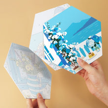 Cargar imagen en el visor de la galería, Mini Serie Pintar por Números - Hexágonos (6 piezas) - Escapada azul y blanca